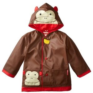 Skip hop zoo monkey raincoat NWT
